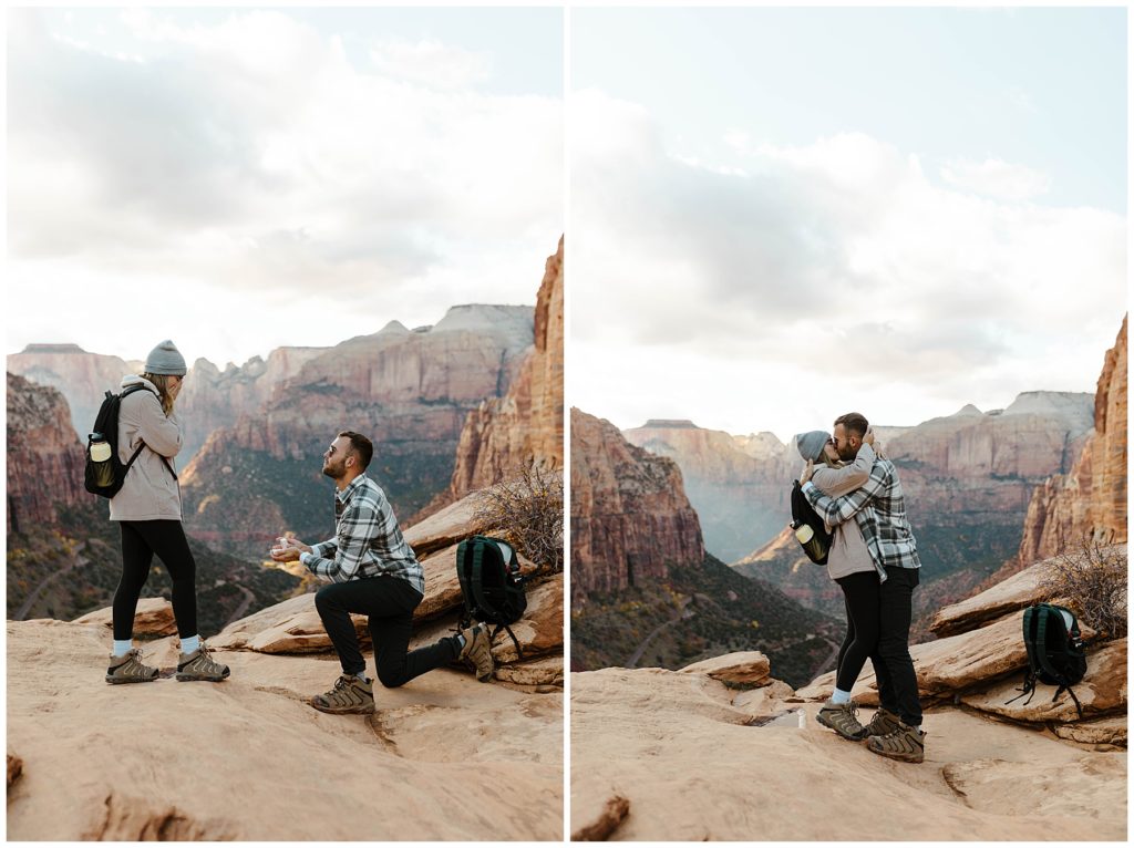 Zion National Park Proposal at Canyon Overlook