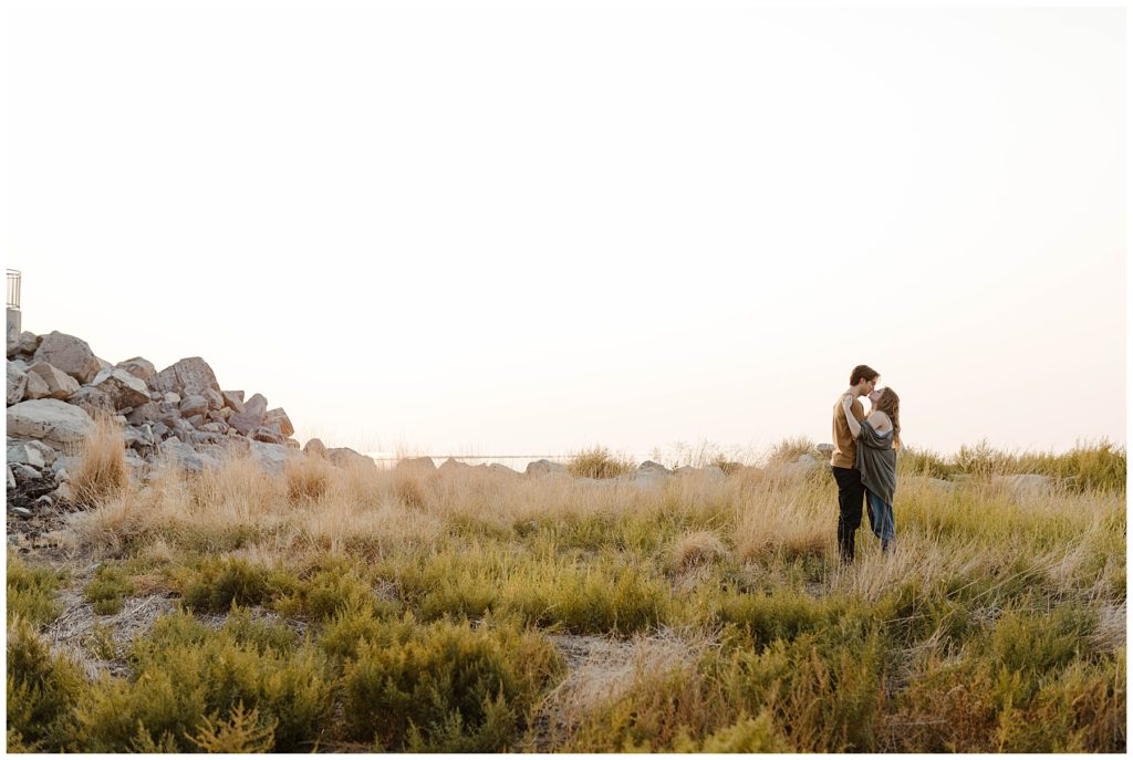 Sunset Engagement Session at the Great Salt Lake