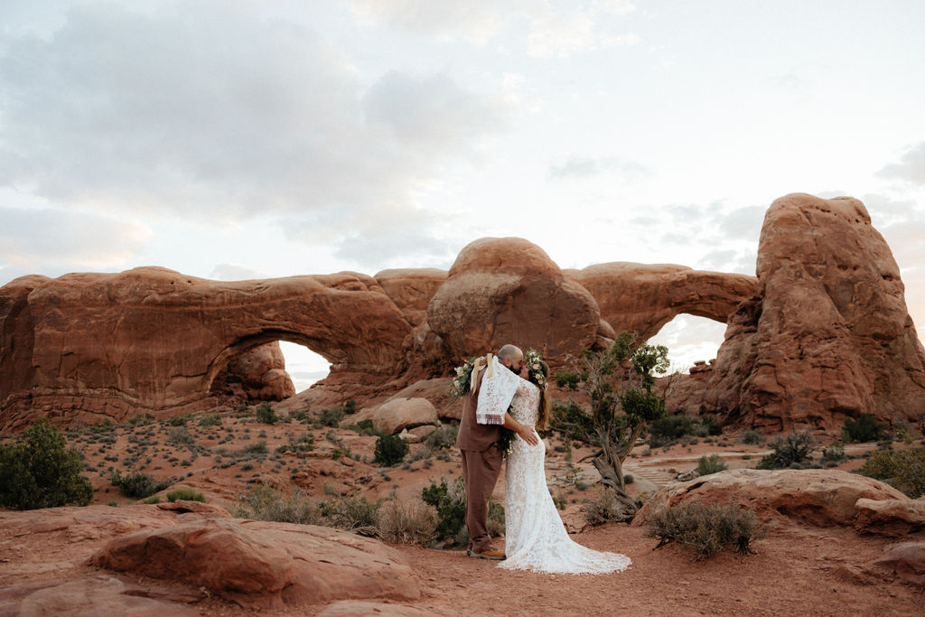 Boho Sunrise Elopement Arches