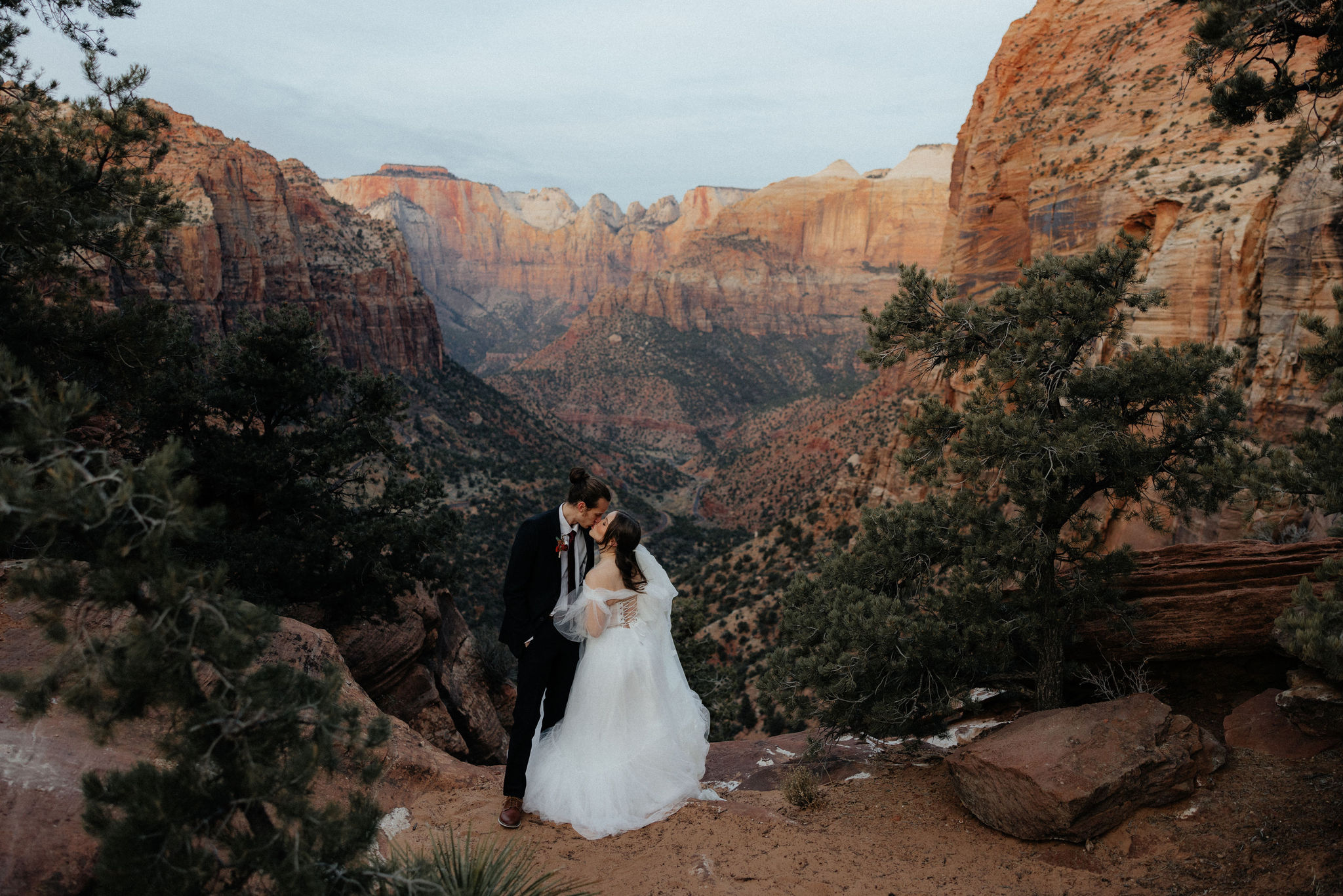 Winter Elopement in Zion National Park